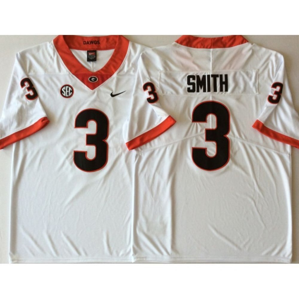 Georgia Bulldogs Roquan Smith White Jersey